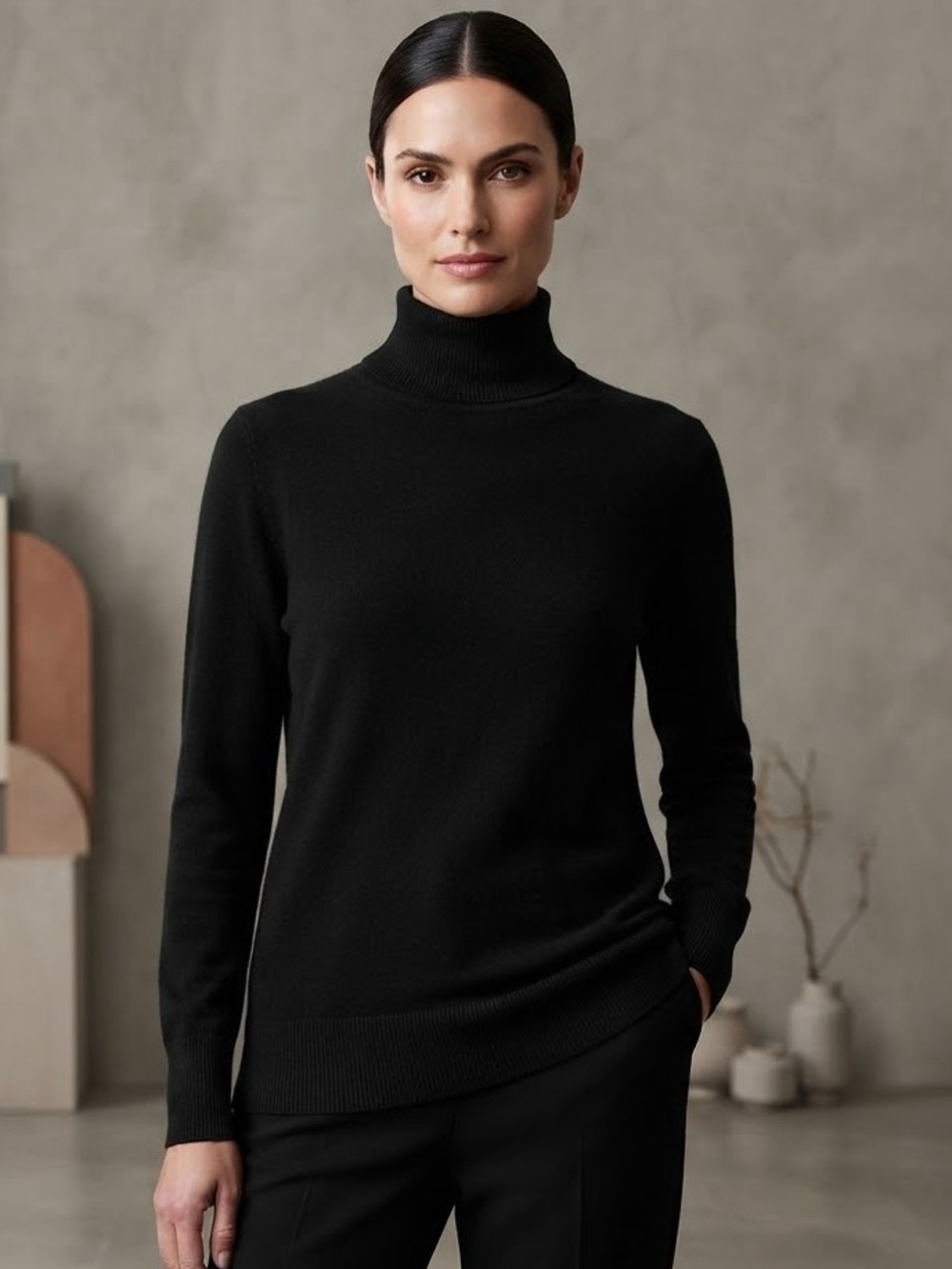 Chico's Black Turtleneck Sweater
